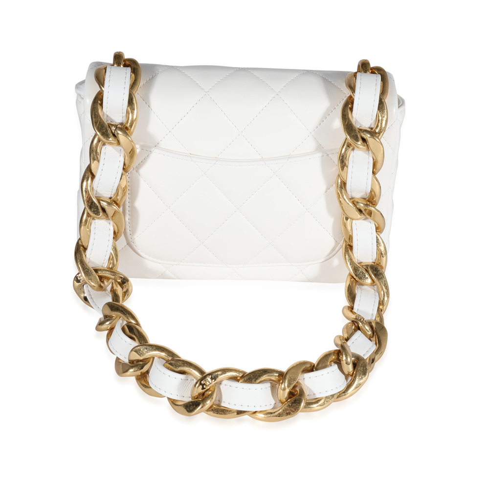 Chanel White Quilted Lambskin Small Funky Town Flap Bag - Picture 3 of 8